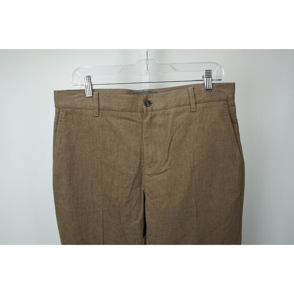 John Varvatos Brown Cotton Blend Mens Pants Sz 32 Brand New